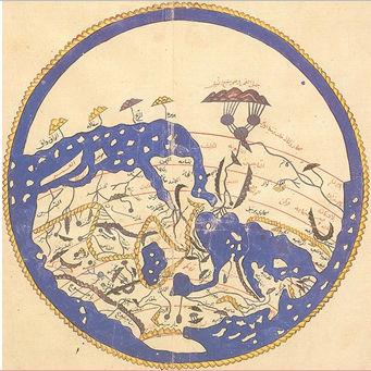The world known by Ibn Jubayr Muslim geographer, Al-idrisi (b.
