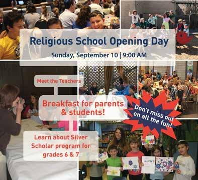 Relgious School Opening Day & Breakfast On Sunday morning, September 10, at 9:00 AM, we will join together for our annual opening day breakfast.