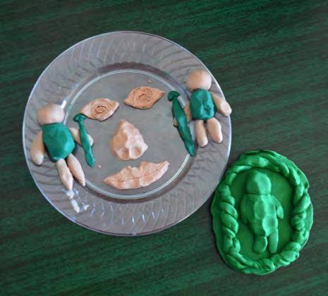 1 Sculpt a Captive Materials Needed for Each Student paper plate or foam food tray, play dough or oil-based clay in two colors, toothpicks for sculpting details, disposable plate or tray to use as a