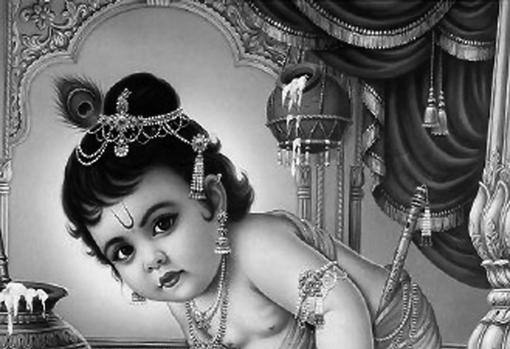 She came out of her house and asked Krishna angrily, Did you really eat clay, Krishna? How many times have I told you not to put things in your mouth!