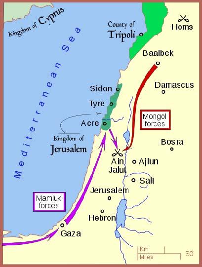 Figure 9 - The Battle of Ain Jalut Marj Dabiq The Battle of Marj Dabiq (Figure 10) was a decisive military clash in Middle Eastern history, fought on 24 August 1516, near the town of Dabiq, 44 km