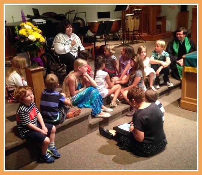 PPC dedicates a portion of worship time to focus on our young disciples and sometimes we have a pretty lively group!