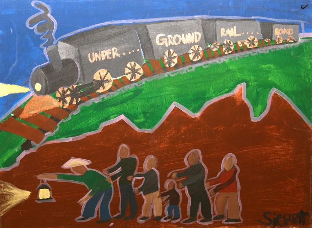 Why Did the Pearl Fugitives Risk So Much? Painting by Pearl Coalition Youth Artist: Sierra Mimick, age 17.