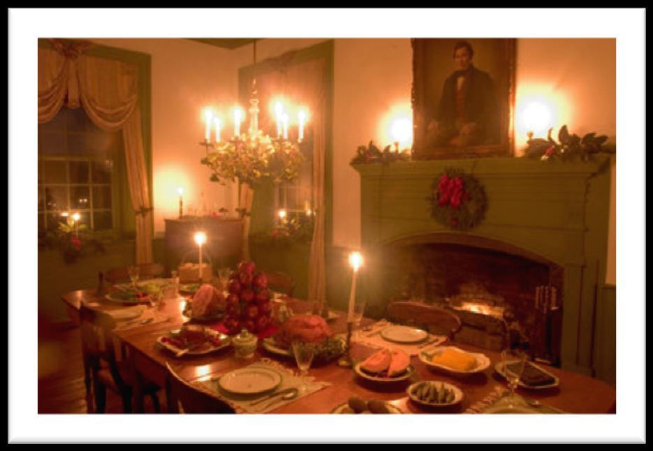 Christmas in the Old Cherokee Nation of Georgia Vann Dining Room at Christmas from