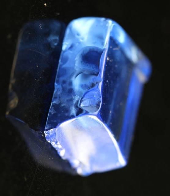 It is created by a process in which natural quartz is broken down and re-grown with cobalt which is the source of the new deep blue colour. Its hardness is about 6.5 to 7.