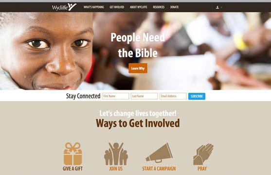 FROM THE FIELD Please pray for these Wycliffe projects around the world. BRAND NEW WYCLIFFE.ORG Wycliffe Bible Translators USA has launched a new website!
