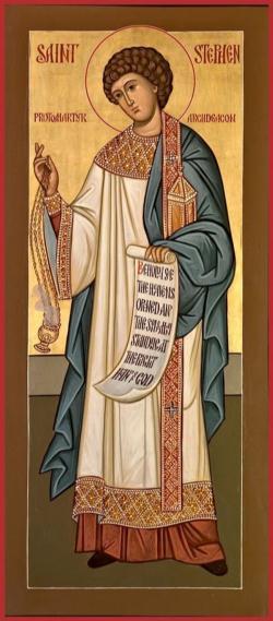 Feast Day: December 26 Saint of the Week: Saint Stephen First mentioned in Acts of the Apostles One of seven deacons appointed by the Apostles to distribute food and charitable aid to poorer members