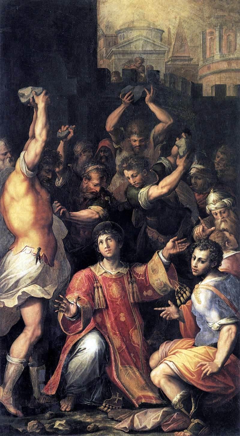 Saint of the Week: Saint Stephen Often depicted with: - stones (instrument of his