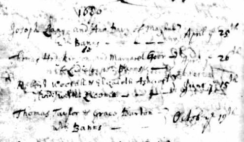 Re-marriage and death of William s widow Elizabeth William Ashcroft s widow Elizabeth married Robert Woofall by licence at Aughton on 15 June 1686.
