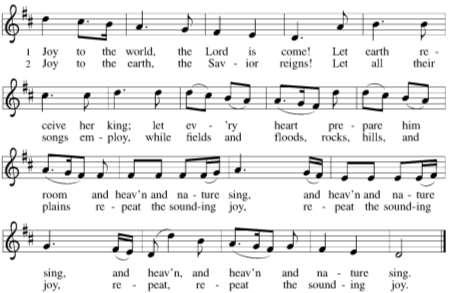 Psalm Joy to the World The text of this hymn, though often associated with Advent or Christmas, is Isaac Watts paraphrase of Psalm 98, of which verses 1-4 are the appointed Psalmody for this day.