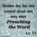 We see the power of the gospel message to transform communities when we look at Philip preaching in Samaria in the book of Acts. Therefore those who were scattered went everywhere preaching the word.