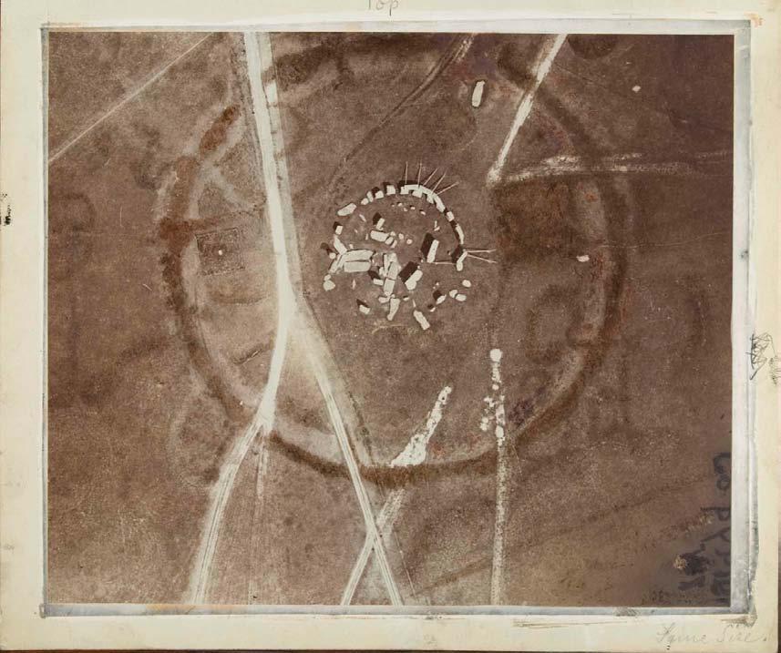 Figure 2: Vertical view of Stonehenge taken from a Royal Engineers military observation balloon by 2 nd Lt.