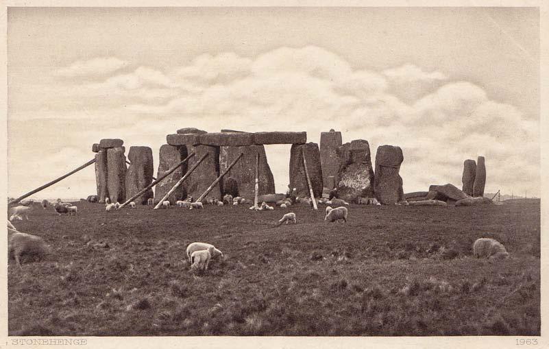 Figure 16: A postcard view of Stonehenge dating somewhere between 1902 and 1918, showing the monument as left by Antrobus and Blow, prior to the Office of Works reparations of 1919-20.