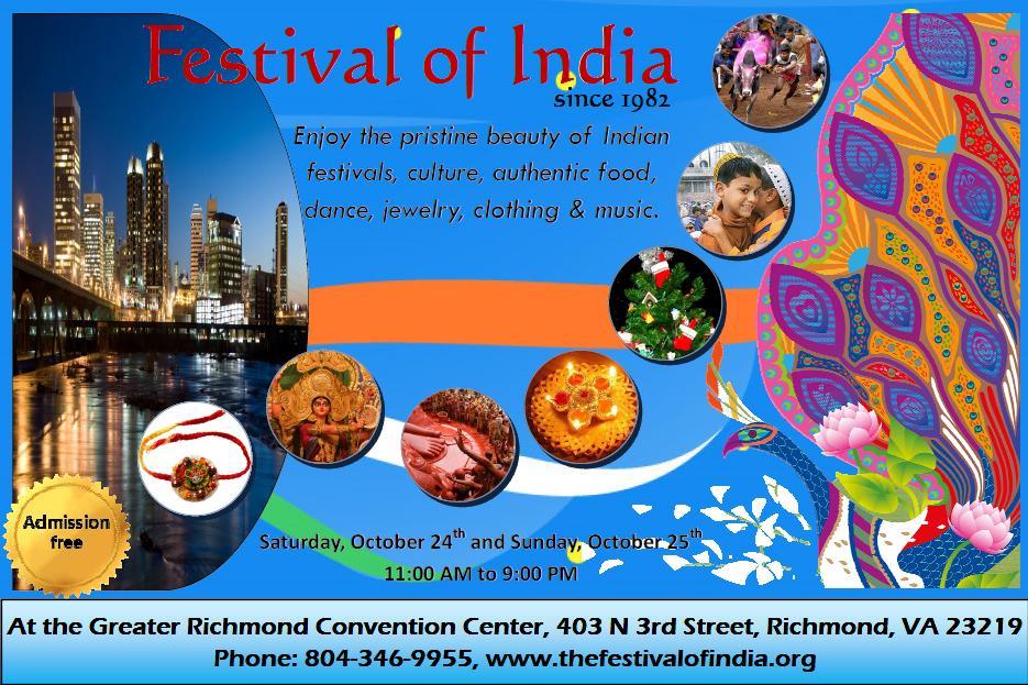 Hindu Center of Virginia Monthly Newsletter BHARATVANI October 2015 Like us: https://facebook.com/profile.php?id=201639063192035 FESTIVAL OF INDIA 2015 RAFFLE TICKET $10.
