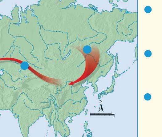The disease came with merchants along the trade routes of Asia to southern Asia, southwest Asia, and Africa.