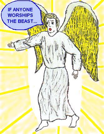 If Anyone Worships the Beast 32 And the third angel followed them, saying with a loud voice: If any man worships the beast and his image, and receive his mark in his forehead, or in his hand, the