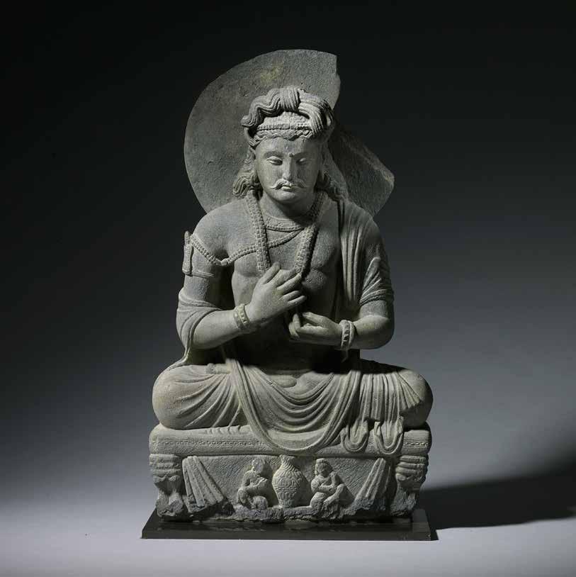 4. Seated Maitreya Gandhara, Pakistan, 2nd 3rd century Schist Height: 55.