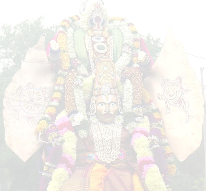 Friday, 5/09/2014 8:00AM Suprabhatham, Nitya Puja 7:30AM-12:30PM Sanskrit hymns recited in the morning to awaken the Lord Vishwaksena Puja, Punyaha Vachanam, Daily worship of all deities 9:00AM
