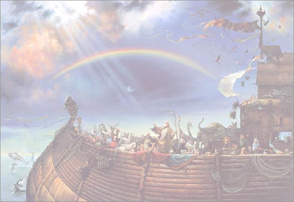 Types in the Flood The Early Fathers, in the story of the flood (Genesis 5-9), find many types of things to come.