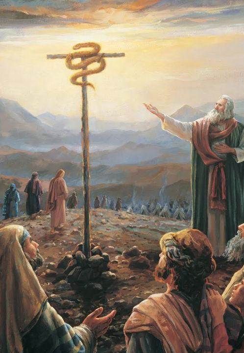 A Type of Jesus & the Cross In Jn 3:14-15 Jesus presents the events of Nm 21:9 as a sign of His healing Passion and death So Moses made a bronze serpent, and set it up as a sign; and if a serpent bit