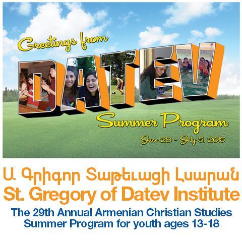 DATEV SUMMER PROGRAM FOR YOUTH This year's program will be again held at the St. Mary of Providence Center in Elverson, Pennsylvania.