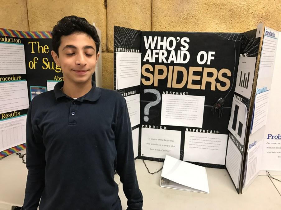 The Soille Scene Spotlight on 8th Grade Science Fair Projects 1st Place: Max Singer, Tasty Colors 2nd Place: Tomer Segev, Who s Afraid of Spiders 3rd Place: Tzivya Rosenberg, Sound and Scent