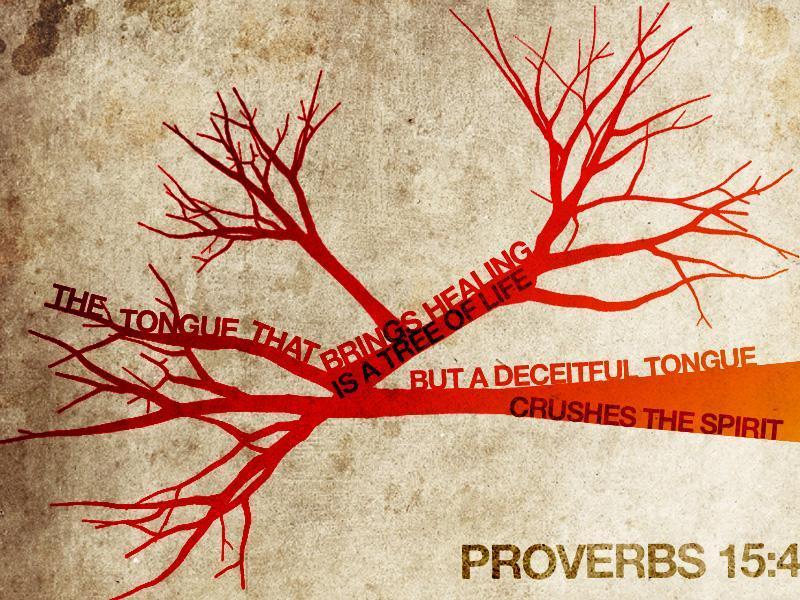 The tree of life is mentioned 4 times in Proverbs In various ways Prov 3:18 She is a tree of life, talking about wisdom Prov 11:30 The fruit