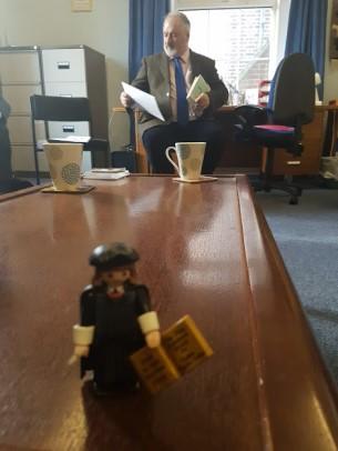 As part of the Feast and Festival year Jane has a playmobile Martin Luther and