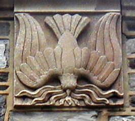 Dove relief carving