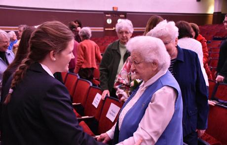 Current Events Page 4 Mercy Celebrates Sr. Dismas Birthday By Grace Kurzweil On Friday, March 23, the Mercy community gathered to celebrate Sister Dismas 95th birthday and hear her story.