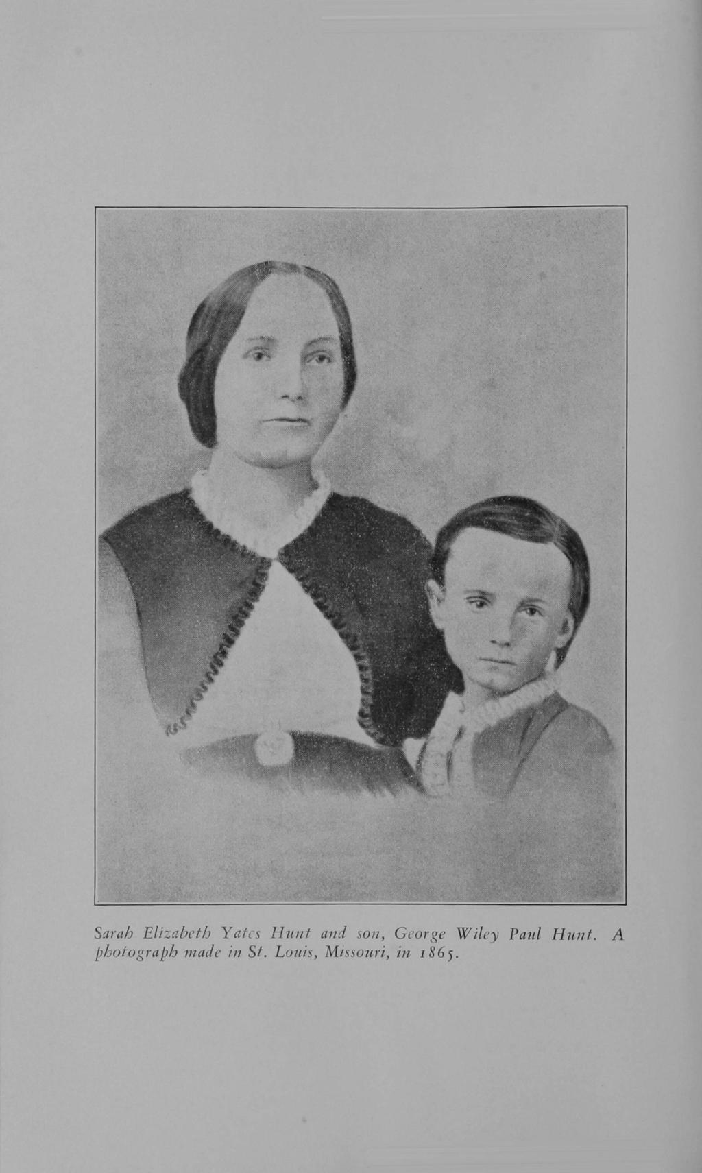 Sarah Elizabeth Yaks Hunt and son, George Wiley Paul