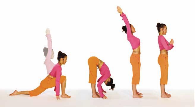 Because of its comprehensive effects, this sequence may be practiced alone as a complete asana session, perhaps with the addition of a lateral stretch, a twist, and an inverted pose.