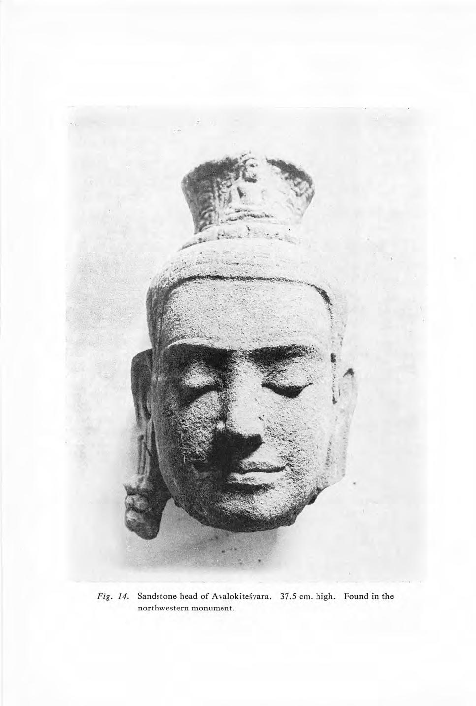 Fig. 14. Sandstone head of Avalokitesvara. 37.