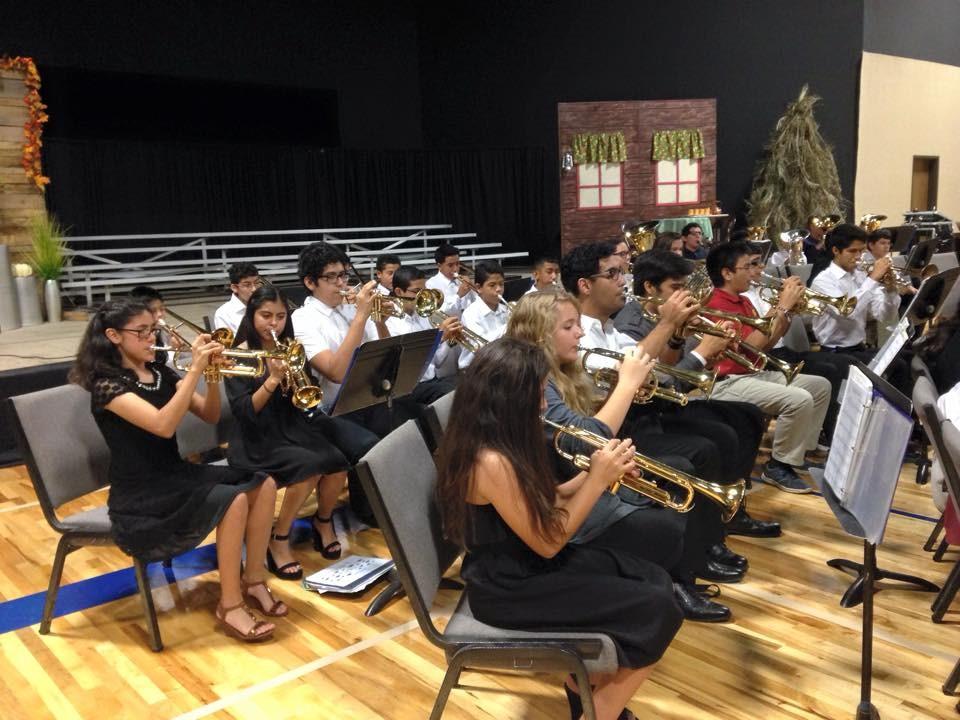 The Roarin' Lion Beginner Band consists of 21 students in the fifth and sixth grades on the MCA South Campus.