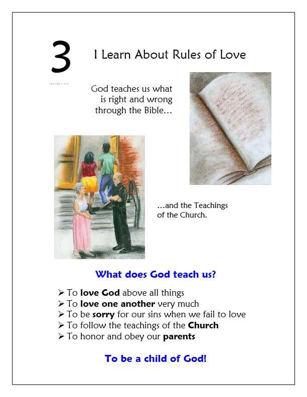 one of the 3 rd 1 In this lesson, your child will be learning about the Ten Commandments and the Beatitudes as God s rules of Love.