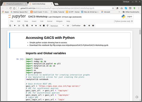 Hands-on: Jupyter notebook Alcione Mora Using the Gaia Archive Gaia