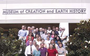 2 Some of the dedicated staff and faculty which has come alongside Dr. Morris to share in the message of creation evangelism. DR.