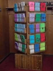 pictures of a nice revolving tract rack.