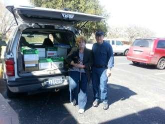 Bob and Sandra Andrews delivered boxes of stapled tracts to the Mission Printing facility from the Brown St.