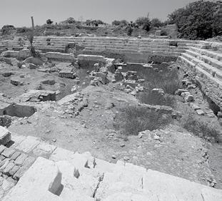 ILLUSTRATOR PHOTO/BOB SCHATZ (26/36/4) Stadium area at Tyre, from the Roman Era. Athletic competition flourished in the culture surrounding the early Christian movement.