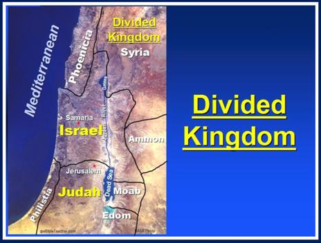 Israel's Historical Judgments Division of the kingdom in 931 B.C. (1 Kgs. 12) Assyrian judgment in 722 B.C. (2 Kgs. 17) Babylonian captivity in 586 B.C. (2 Kgs. 25) Roman Judgment in A.D. 70 (Luke 19:41 44) Israel's Historical Judgments Division of the kingdom in 931 B.