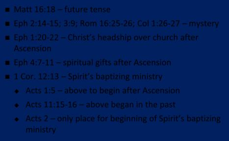 The miracles in Acts authenticate the new age of the Church (Heb.