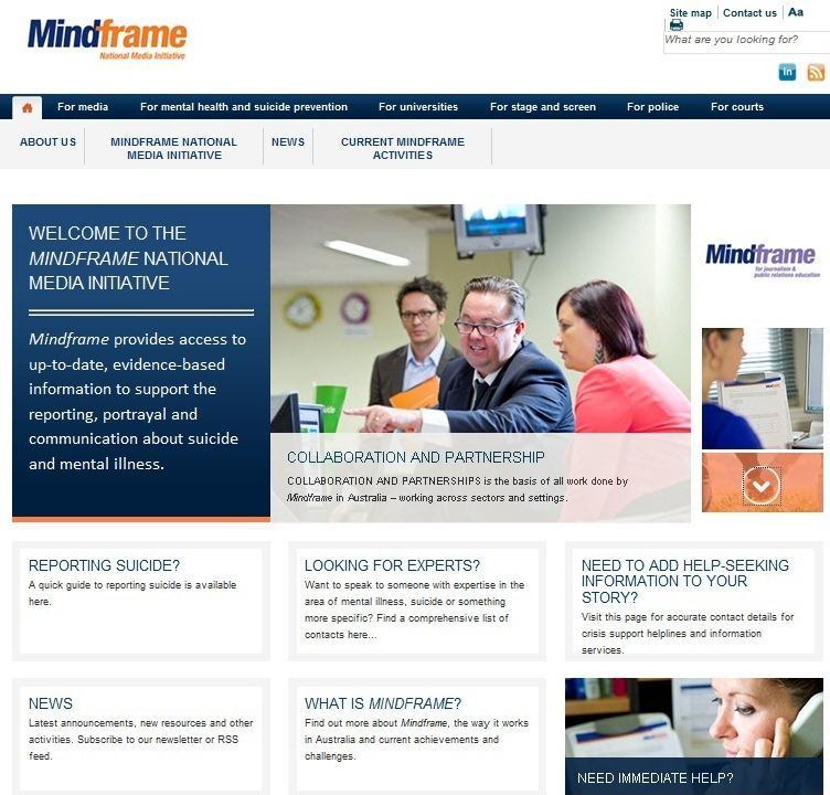 Previously known for the past 10 years as Response Ability, the national work undertaken by Mindframe with journalism educators and public relations has been rebranded as Mindframe for journalism and