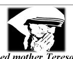 September 2016 Sun Mon Tue Wed Thu Fri Sat 1 St. Norbert School Back to School Night 2 Adoration 7-8:15.p.m. in the Church 3 No Christian Service / 4 Blessed mother Teresa will become Saint Teresa of Kolkata.