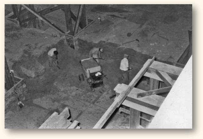 PHOTOGRAPH AUGUST 8, 1961 THE EXCAVATION HAS