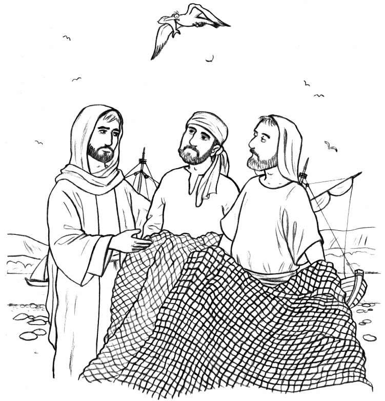 Page5 Coloring Page Name: Fishers of Men Then He said to them,