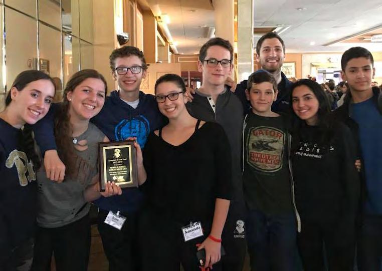 Waxman Youth House USY Chapter Named Chapter of the Year Continued from front page place and that partnering with chapters House students had participated in before the start of the current school
