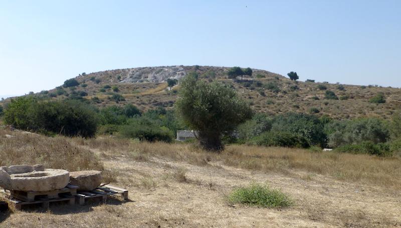 The word shaarayim can be translated to mean two gates and the excavation at the site indeed has two gates one facing toward Azekah and the other toward Socoh (the photo right is taken through the