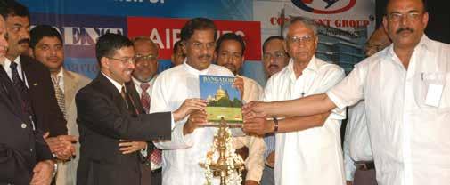 The first edition of Bangalore Malayali Directory being released by Mr. D.T. Jayakumar Hon' Minister for Housing Govt.