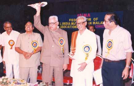 Madhavankutty, Veteran Malayalam Journalist. At the function organised for the release of Pune Malayali Directory on 7th September 2002. L to R Mr. Chandrakant Chhajed, MLA, Maharashtra Assembly, Ms.